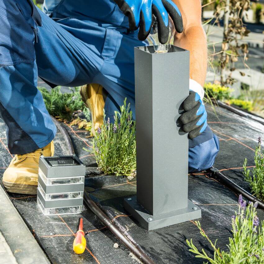 Yard lighting installation